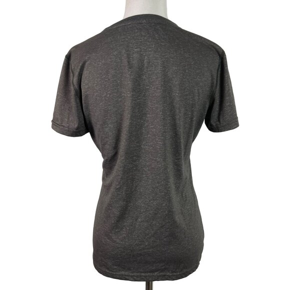🟣🟣🟣 ADIDAS Women's Size Small Gray V Neck Athletic T Shirt - Picture 3 of 7